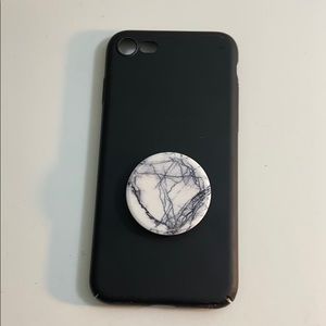 Phone case with a marble popsocket